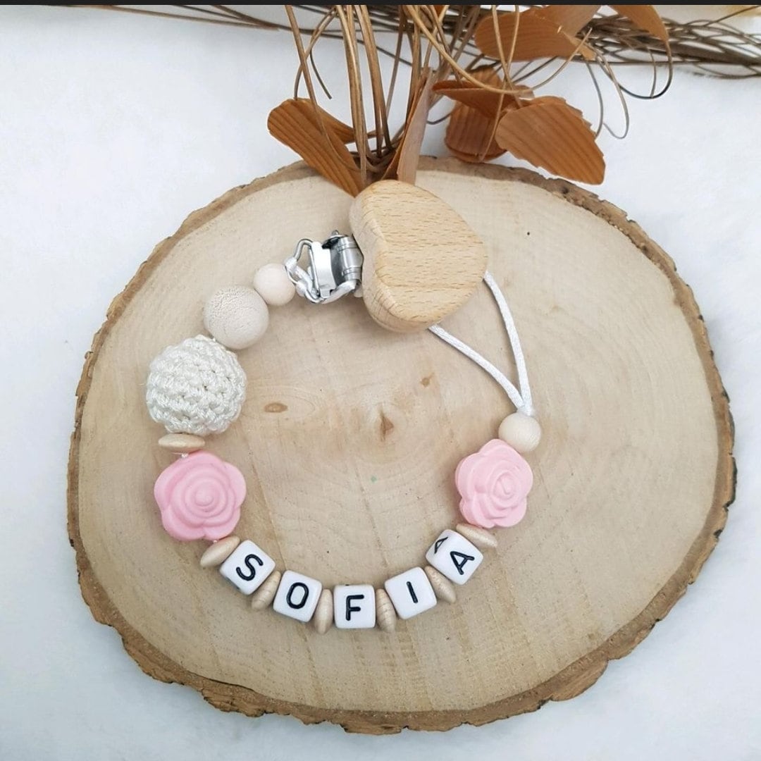 Schnullerkette Mit Namen | Mädchen Babygeschenke Zur Geburt Schnullerband Personalisiert Schnullerkette Mit Namen | Mädchen Babygeschenke Zur Geburt Schnullerband Personalisiert von SchnullerkettenHaSi