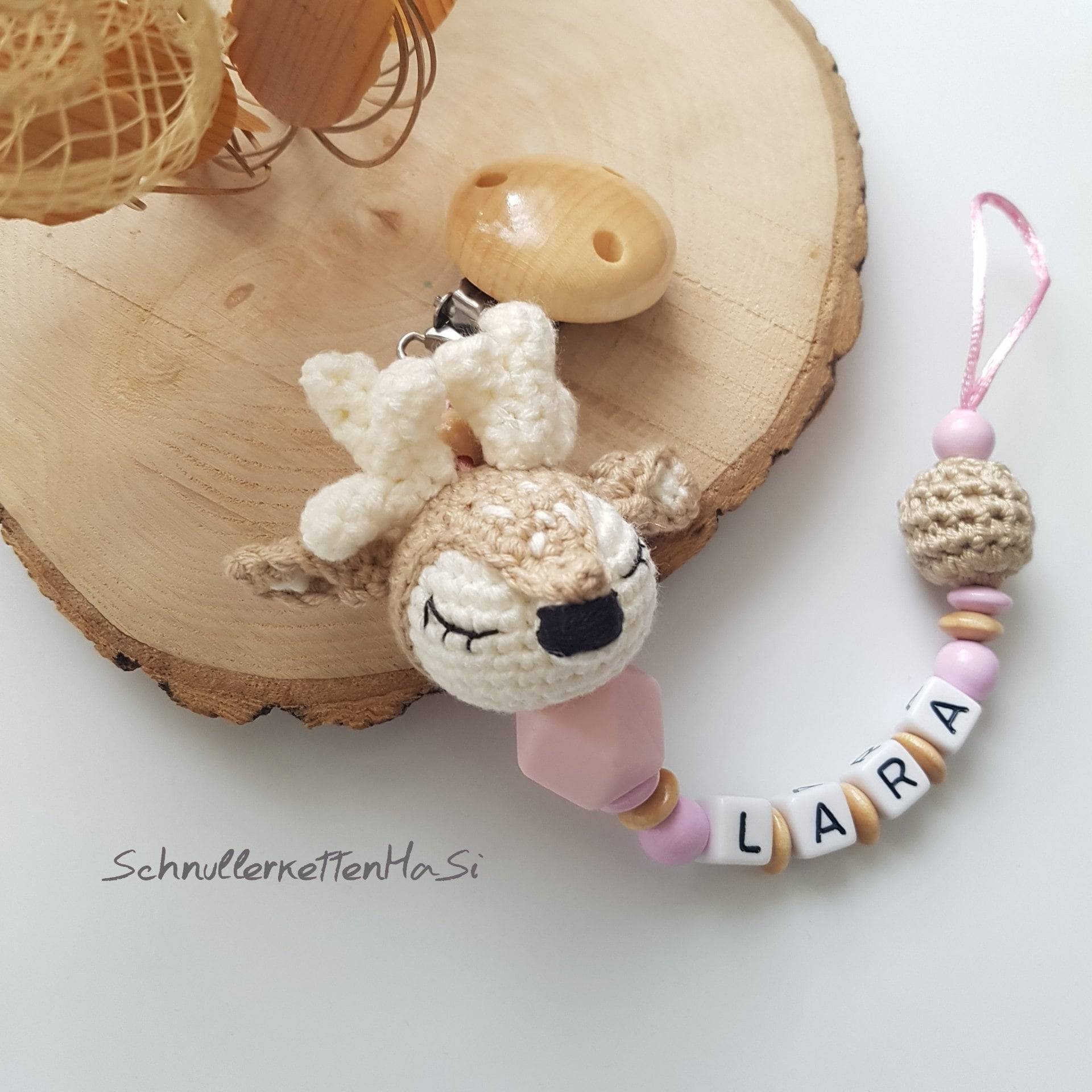 Schnullerkette Reh | Mit Holzbuchstaben Und Kunststoffbuchstaben Schnullerkette Reh | Mit Holzbuchstaben Und Kunststoffbuchstaben von SchnullerkettenHaSi