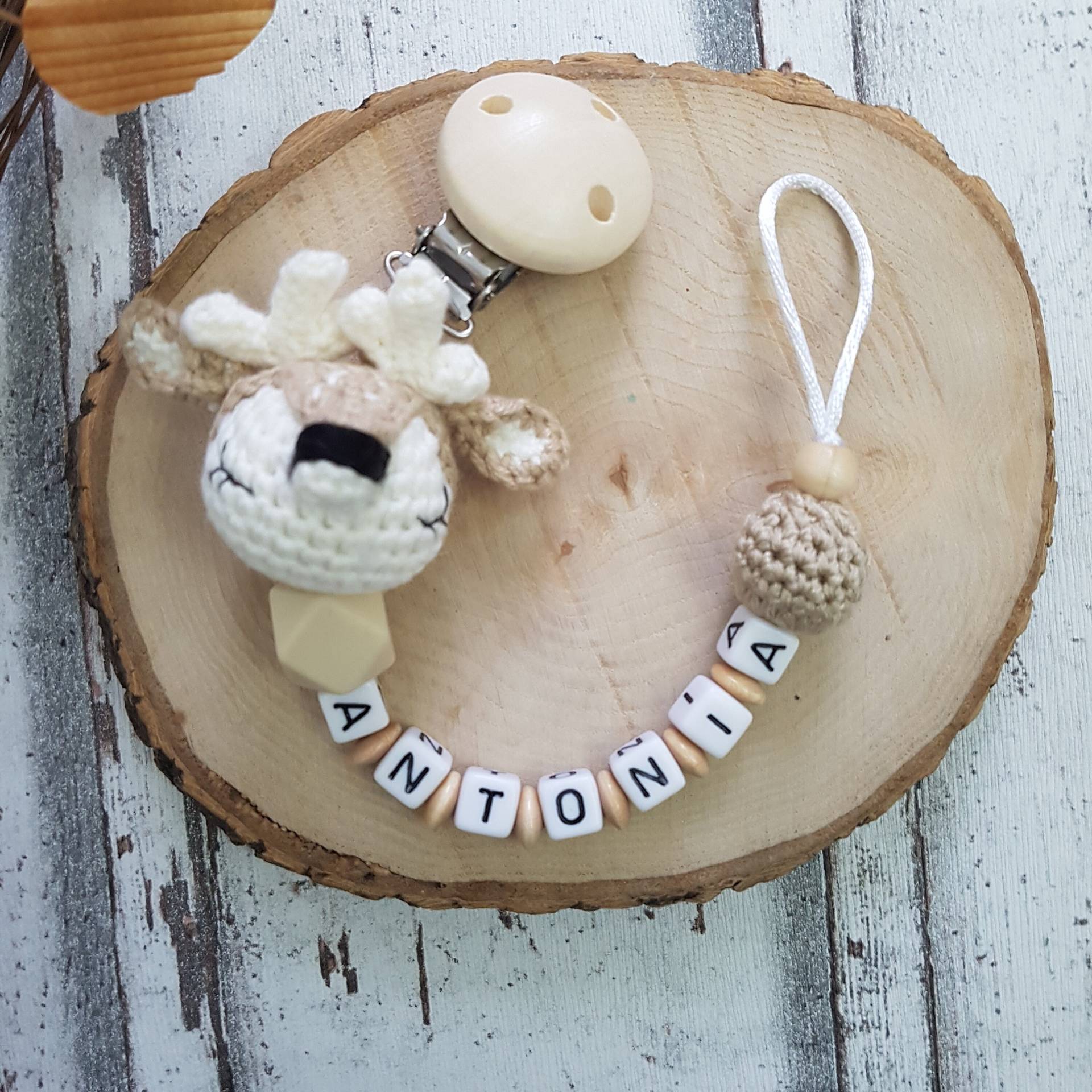 Schnullerkette Reh Renntier | Nuckelkette Mit Namen Oder Ohne Personalisierung Schnullerkette Reh Renntier | Nuckelkette Mit Namen Oder Ohne Personalisierung von SchnullerkettenHaSi