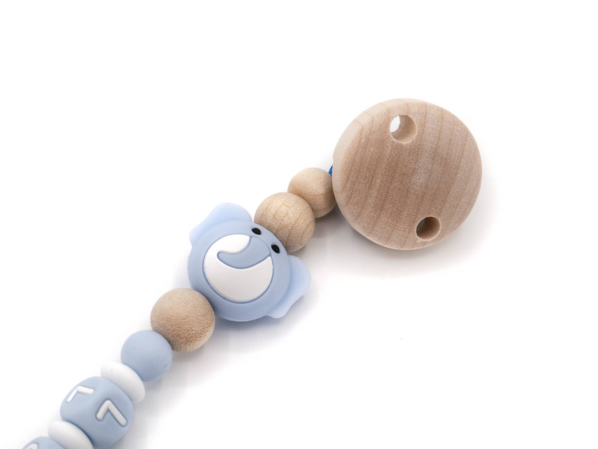 Schnullerkette Mit Eigenem Namen Elefant Handgefertigt Individualisierbar in Blau Schnullerkette Mit Eigenem Namen Elefant Handgefertigt Individualisierbar in Blau von Schnullerkettenland
