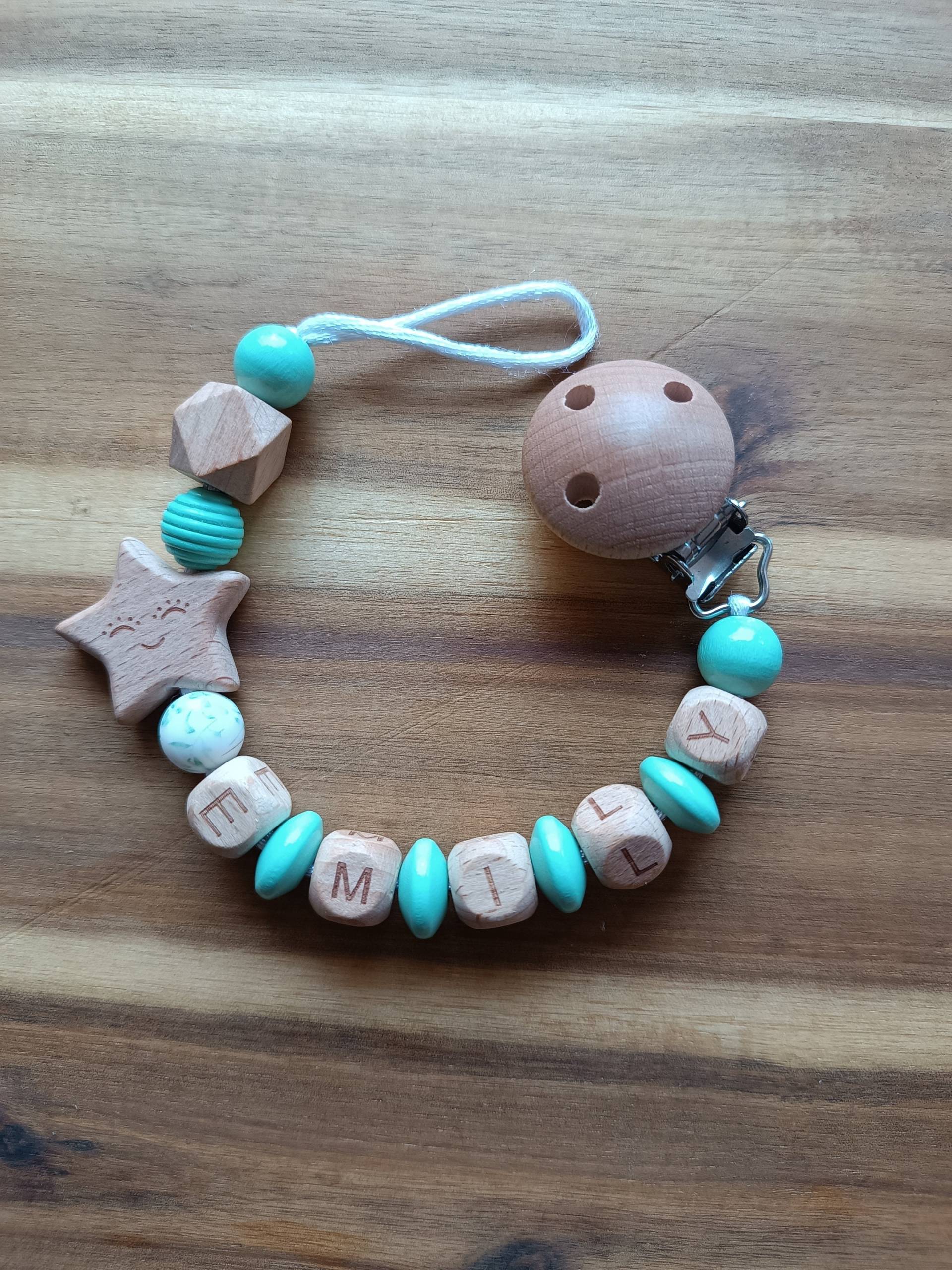 Personalisierte Schnullerkette Personalisierte Schnullerkette von Schnulliebe