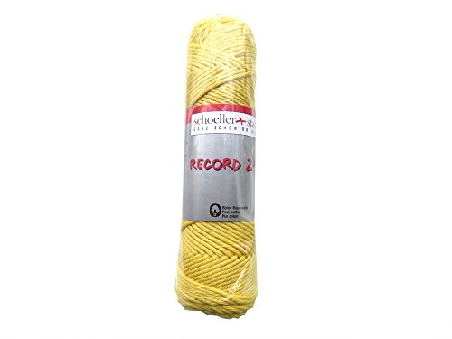 Schoeller Garn 50 gr Topflappengarn, Baumwolle, Gelb, 25 Mikrometer, Garn von Schoeller