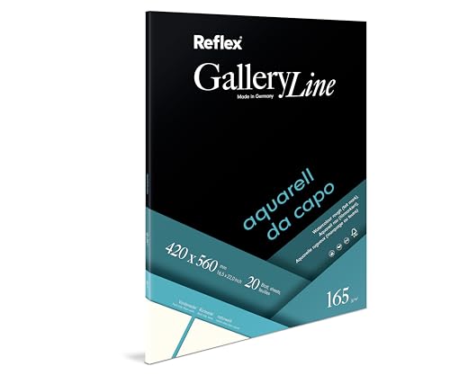 Schoellershammer Aquarellpapier Da Capo, 42x56cm, 165 g/m², Block mit 20 Blatt von Reflex
