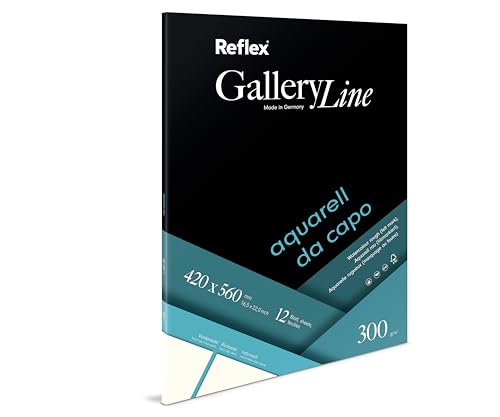 Schoellershammer Aquarellpapier Da Capo, 42x56cm, 300 g/m², Block mit 20 Blatt von Reflex