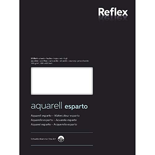 Schoellershammer Aquarellpapier Esparto, 30x40cm, 300 g/m², Block mit 20 Blatt von Schoellershammer