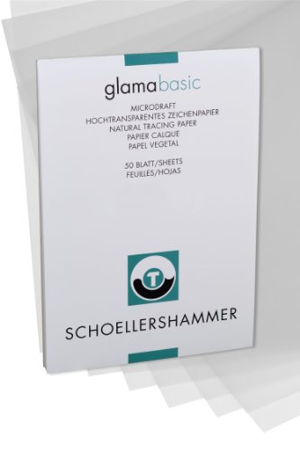 Schoellershammer Glama Basic Hoch Transparentpapier, A4, 60 g/m², Block mit 50 Blatt von Schoellershammer