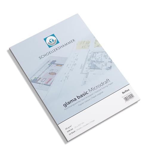 Schoellershammer Glama Basic Hoch Transparentpapier, A4, 60 g/m², Block mit 50 Blatt von Schoellershammer