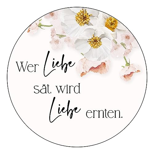 Schokoladenseite 48 x Aufkleber Blumensamen - Wer Liebe sät - 40 mm, Design Sunnyflower Rose 39050540, Sticker geeignet für Hochzeit Gastgeschenk Taufe Kommunion Geburtstag Feste Geschenke Schokoladenseite 48 x Aufkleber Blumensamen - Wer Liebe sät - 40 mm, Design Sunnyflower Rose 39050540, Sticker geeignet für Hochzeit Gastgeschenk Taufe Kommunion Geburtstag Feste Geschenke von Schokoladenseite