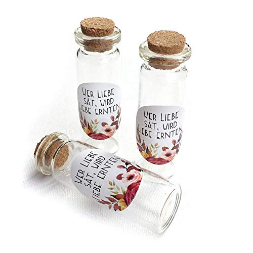 Schokoladenseite 40 Stück Mini Glasflaschen 12 ml, Fläschchen mit Korken, Aufkleber Herbst Bordeaux 19080530, Geschenk geeignet für Hochzeit Gastgeschenk Blumensamen Taufe Kommunion Geburtstag Feste Schokoladenseite 40 Stück Mini Glasflaschen 12 ml, Fläschchen mit Korken, Aufkleber Herbst Bordeaux 19080530, Geschenk geeignet für Hochzeit Gastgeschenk Blumensamen Taufe Kommunion Geburtstag Feste von Schokoladenseite