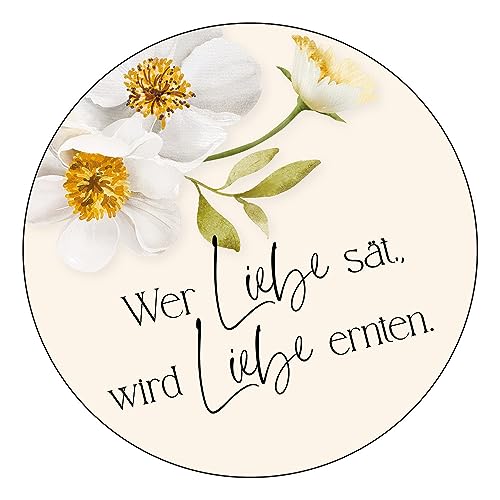 Schokoladenseite 48 x Aufkleber Blumensamen - Wer Liebe sät - 40 mm, Design Sunnyflower Yellow 39040540, Sticker geeignet für Hochzeit Gastgeschenk Taufe Kommunion Geburtstag Feste Geschenke Schokoladenseite 48 x Aufkleber Blumensamen - Wer Liebe sät - 40 mm, Design Sunnyflower Yellow 39040540, Sticker geeignet für Hochzeit Gastgeschenk Taufe Kommunion Geburtstag Feste Geschenke von Schokoladenseite