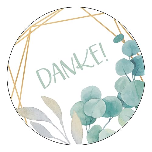Schokoladenseite 48 x Aufkleber Danke - 40 mm, Design Eukalyptus 19050140, Sticker geeignet für Hochzeit Gastgeschenk Taufe Kommunion Geburtstag Feste Geschenke Schokoladenseite 48 x Aufkleber Danke - 40 mm, Design Eukalyptus 19050140, Sticker geeignet für Hochzeit Gastgeschenk Taufe Kommunion Geburtstag Feste Geschenke von Schokoladenseite