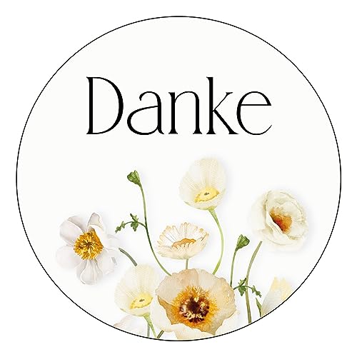 Schokoladenseite 48 x Aufkleber Danke - 40 mm, Design Sunnyflower White Etikett 39030140, Sticker geeignet für Hochzeit Gastgeschenk Taufe Kommunion Geburtstag Feste Geschenke Schokoladenseite 48 x Aufkleber Danke - 40 mm, Design Sunnyflower White Etikett 39030140, Sticker geeignet für Hochzeit Gastgeschenk Taufe Kommunion Geburtstag Feste Geschenke von Schokoladenseite