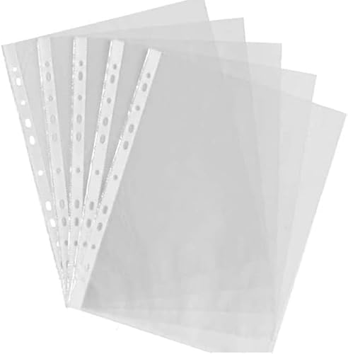 A4 Klarsichthüllen 50 Stück - 20 Mikron Klarsichthüllen für Ringbücher - vorgestanzte Dokumentenschutzhüllen A4 Klarsichthüllen 50 Stück - 20 Mikron Klarsichthüllen für Ringbücher - vorgestanzte Dokumentenschutzhüllen von Schone