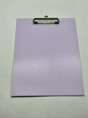 Pastellfarbenes A4-Klemmbrett mit Metallclip und Stifthalter, verschiedene Farben, 32 x 22 cm, Schreibtafel für Zuhause, Schule und Büro (Flieder, Einheitsgröße) von Schone