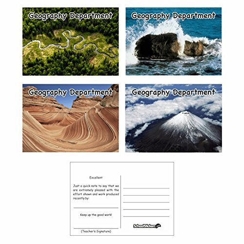 School Stickers Geography School Postkarten – Excellent Effort Message – Bumper Pack für Lehrer, Eltern und Schulen von School Stickers