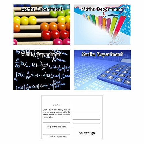 School Stickers Postkarten für Mathematikschule – hervorragende Bemühung – Bumper Pack für Lehrer, Eltern und Schulen von School Stickers