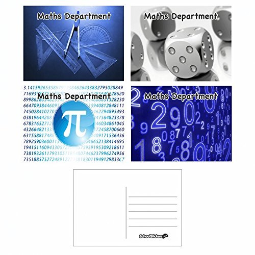 School Stickers Postkarten für Mathematikschule – Rückseite blanko – Bumper Pack für Lehrer, Eltern und Schulen von School Stickers