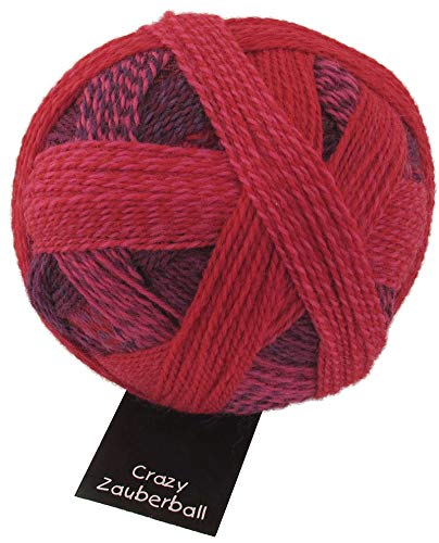 Schoppel Wolle Zauberball Crazy 2095 Indisch Rosa, bunte Sockenwolle mit Farbverlauf zum Stricken oder Häkeln von Schoppel Wolle Zauberball