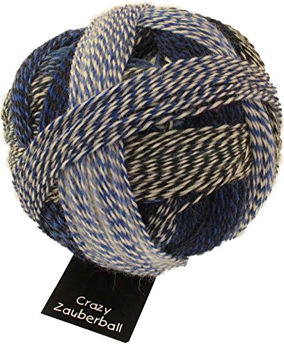 Schoppel Wolle Zauberball Crazy Fb. 2099 Pause in Blau, bunte Sockenwolle mit Farbverlauf zum Stricken oder Häkeln von Schoppel Wolle Zauberball