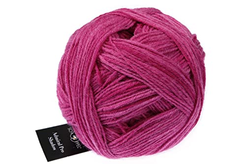Schoppel Wolle Admiral Pro Shadow | Sockenwolle 4fädig einfarbig pink zum stricken und häkeln | umweltschonendes Sockengarn aus kontrolliert biologischem Anbau (2373) von Schoppel