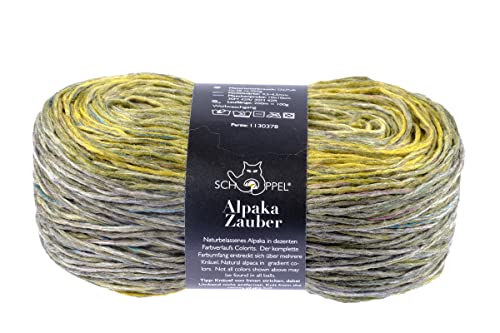 Schoppel Wolle Alpaka Zauber Plus, Farbverlaufswolle Merino Alpaka Leinen, 100g (2403 Vitamin C) von Schoppel