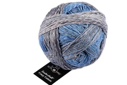 Schoppel Wolle Zauberball Crazy Cotton Baumwollgarn mit Farbverlauf, 100% Baumwolle, ca. 210 m/100g, Nadelstärke 3-4 mm (2390 Meer und mehr) von Schoppel