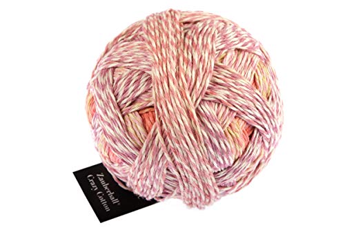 Schoppel Wolle Zauberball Crazy Cotton Baumwollgarn mit Farbverlauf, 100% Baumwolle, ca. 210 m/100g, Nadelstärke 3-4 mm (2441 Fruehlingsanfang) von Schoppel