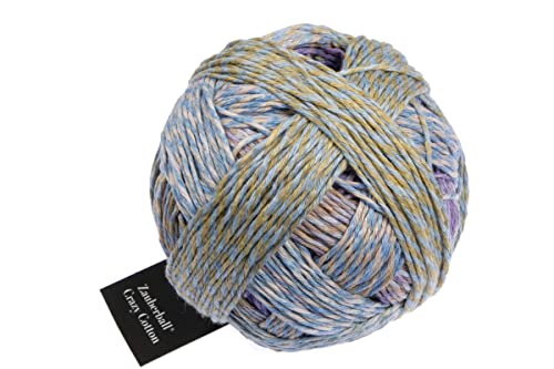 Schoppel Wolle Zauberball Crazy Cotton Baumwollgarn mit Farbverlauf, 100% Baumwolle, ca. 210 m/100g, Nadelstärke 3-4 mm (2504 Strandlaeufer) von Schoppel