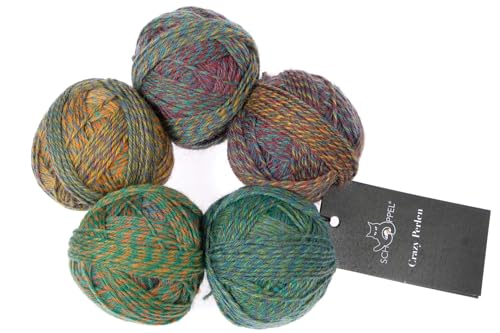 Schoppel Wolle Zauberball Crazy Perlen | 75% Wolle, 25% Polyamid | Farbverlaufswolle 5 Miniknäuel à 20g | 100g Strickgarn oder Häkelwolle zum Stricken oder Häkeln (2587 Omnichord) von Schoppel