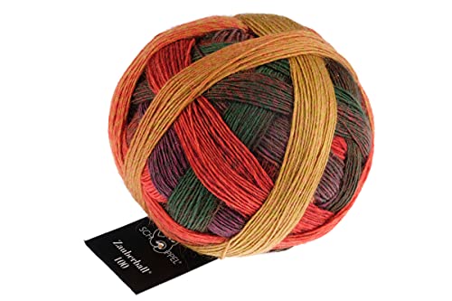 Schoppel Zauberball 100 Pro, reine Wolle mit Farbverlauf, 100g, 420m, Häkelwolle, Strickgarn, Nadelstärke 2 bis 3 mm (2479 Belladonna) von Schoppel