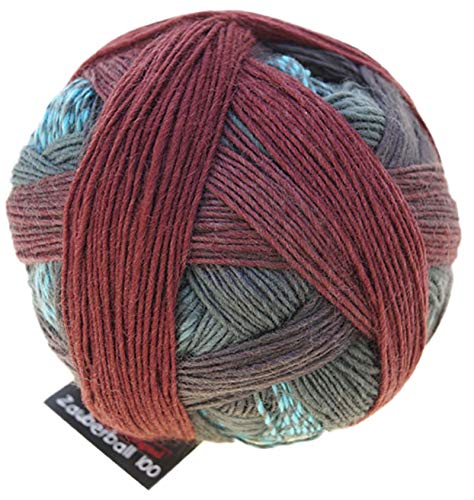 Schoppel Zauberball 100 Pro, reine Wolle mit Farbverlauf türkis braun, 100g, 420m (2245 Sofaecke) von Schoppel