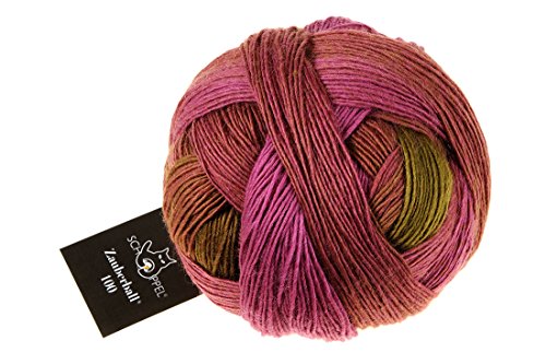 Schoppel Zauberball 100Pro Strickgarn, 100g, 400m Lauflänge, 100% Schurwolle, einzigartiger Farbverlauf (2359 Kichererbse) von Schoppel