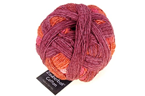 Schoppel Zauberball Cotton, Häkelwolle Baumwolle, Baumwollgarn mit Farbverlauf, Farbverlaufsgarn zum Stricken und Häkeln | 100g 420m (2339 Altes Rom) von Schoppel