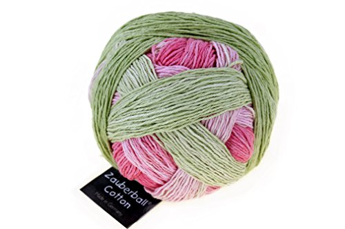 Schoppel Zauberball Cotton, Häkelwolle Baumwolle, Baumwollgarn mit Farbverlauf, Farbverlaufsgarn zum Stricken und Häkeln | 100g 420m (2340 Rosige Zeiten) von Schoppel