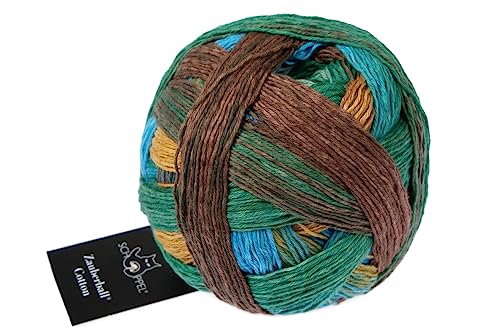 Schoppel Zauberball Cotton, Häkelwolle Baumwolle, Baumwollgarn mit Farbverlauf, Farbverlaufsgarn zum Stricken und Häkeln | 100g 420m (2596 Sir Henry) von Schoppel