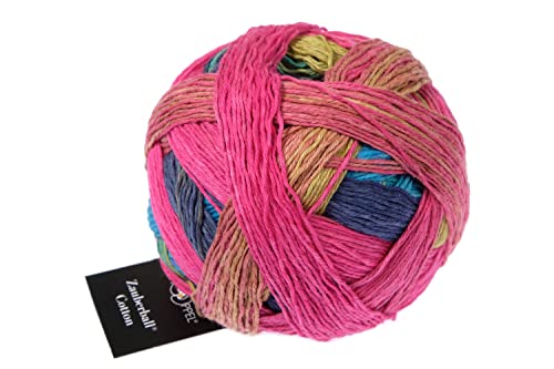 Schoppel Zauberball Cotton, Häkelwolle Baumwolle, Baumwollgarn mit Farbverlauf, Farbverlaufsgarn zum Stricken und Häkeln | 100g 420m (2597 Ladies First) von Schoppel