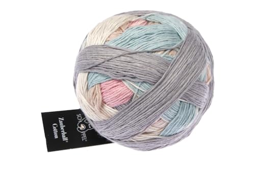 Schoppel Zauberball Cotton, Häkelwolle Baumwolle, Baumwollgarn mit Farbverlauf, Farbverlaufsgarn zum Stricken und Häkeln | 100g 420m (2624 Elchtest) von Schoppel