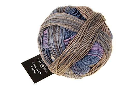 Schoppel Zauberball Cotton, Häkelwolle Baumwolle, Baumwollgarn mit Farbverlauf, Farbverlaufsgarn zum Stricken und Häkeln | 100g 420m (2370 Geländegewinn) von Schoppel