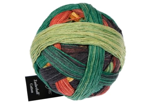 Schoppel Zauberball Cotton, Häkelwolle Baumwolle, Baumwollgarn mit Farbverlauf, Farbverlaufsgarn zum Stricken und Häkeln | 100g 420m (2627 Planet Herbst) von Schoppel