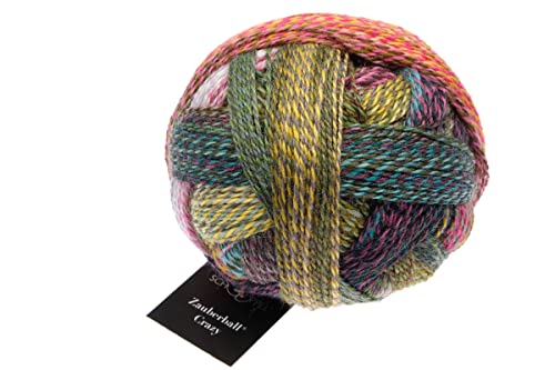 Schoppel Zauberball Crazy, nachhaltige Sockenwolle mit Farbverlauf zum Stricken oder Häkeln, 100g (2528 Drachenauge) von Yulix