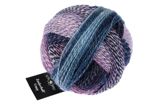 Schoppel Zauberball Crazy | Nachhaltige Sockenwolle mit Farbverlauf | Sockengarn zum Stricken oder Häkeln | bunte Strumpfwolle 100g (1699 Fliederduft) von Schoppel