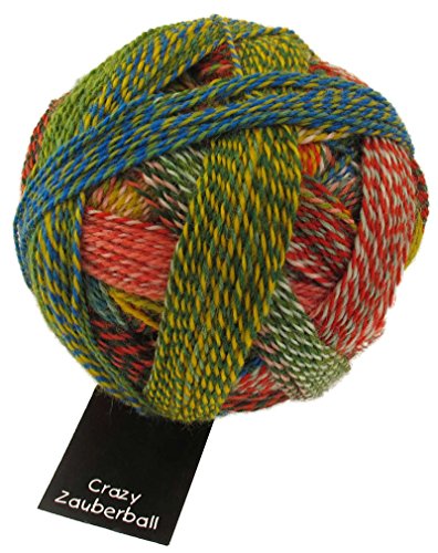 Schoppel Zauberball Crazy | Nachhaltige Sockenwolle mit Farbverlauf | Sockengarn zum Stricken oder Häkeln | bunte Strumpfwolle 100g (1701 Papagei) von Schoppel