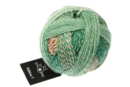 Schoppel Zauberball Edition 3 | Reine Merinowolle mit Farbverlauf grün braun zum Stricken und Häkeln | 100% Wolle | Merino extrafine für Nadelstärke 3 bis 3,5 mm (2595 Grünzeug) von Schoppel
