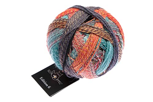 Schoppel Zauberball Edition 6, Häkelwolle Merinowolle, Farbverlaufswolle für Nadelstärke 2 bis 3 mm, 50g Strickgarn zum Stricken oder Häkeln (2515 Gerüchteküche) von Schoppel