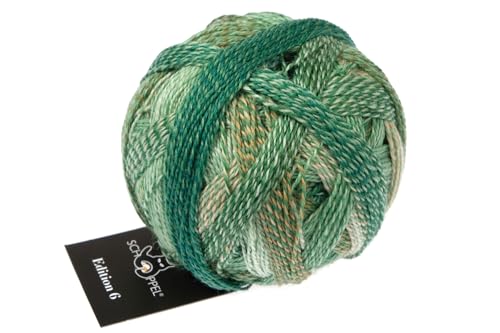 Schoppel Zauberball Edition 6 | 100% Wolle | Merinowolle fine für Nadelstärke 2 bis 3 mm | 50g Wollgarn zum Stricken oder Häkeln (2595 Grünzeug) von Schoppel