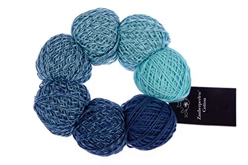 Schoppel Zauberperlen Cotton Baumwollgarn mit Farbverlauf zum Stricken oder Häkeln, 100g, 400m, Nadelstärke 2-3 mm (2494 Tonika) von Schoppel