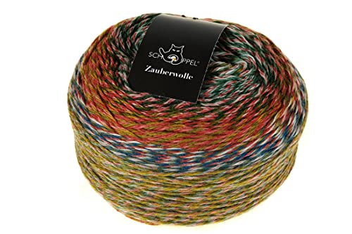 Schoppel Zauberwolle, reine Wolle mit Farbverlauf zum Stricken oder Häkeln für Nadelstärke 3-3,5 mm, 100 g (1701 Papagei) von Schoppel