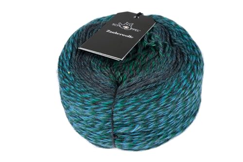 Schoppel Zauberwolle, reine Wolle mit Farbverlauf zum Stricken oder Häkeln für Nadelstärke 3-3,5 mm, 100 g (2524 Cool Botanical Garden) von Schoppel