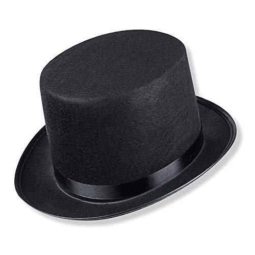 Schramm® Zylinder Hut mit Satinband Schwarz für Erwachsene Chapeau Zylinderhut von Schramm