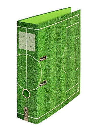 Ordner Schulordner Motiv "Rasenplatz" für Kinder Jungen DIN A4 ca. 8 cm breit Motivordner Fußball-Motiv, grün von Schreibgefühl
